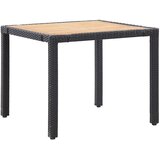  5-dijelni vrtni blagovaonski set od poliratana s jastucima crni Crna Dužina stola 90 cm | shoptok.hr
