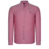dewberry G674 MEN'S SHIRT-STRAIGHT LIGHT BURGUNDY