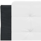 vidaXL Posteljni okvir z LED lučkami črn in bel 90x200 cm umetno usnje | Shoptok.si
