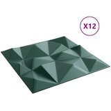  Zidne panele 12 pcs Dijamant zelena 50 x 50 cm XPS pjena | shoptok.hr