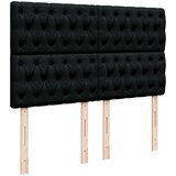 vidaXL Otomanski posteljni okvir z vzmetnico črn 140x190 cm blago | Shoptok.si
