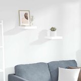  Plutajuće zidne police 2 kom sjajne bijele 23x23,5x3,8 cm MDF | Eponuda.com