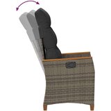  Ležeči vrtni stol Siva in temno siva 64 x 57,5 x 112 cm, (5000285785) | Shoptok.si