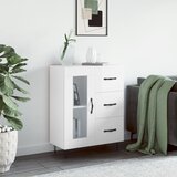  Komoda sjajna bijela 69,5x34x90 cm od konstruiranog drva | shoptok.hr
