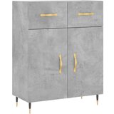  Visoka komoda siva betona 69,5x34x180 cm od konstruiranog drva | shoptok.hr