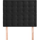  Uzglavlje Crno 90x5x118/128 cm Baršunasto | shoptok.hr