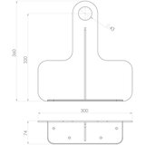 Sapho Crno željezno zidno postolje ispod umivaonika 30x7 cm Tetris – | shoptok.hr