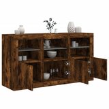 vidaXL Komoda s LED svjetlima boja dimljenog hrasta 123x37x67 cm Cijene