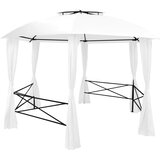  Vrtni šator sa zavjesama 360 x 312 x 265 cm bijeli 180 g/m² | shoptok.hr