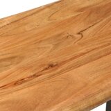  Klupa sa živim rubom 110 cm od masivnog drva bagrema i čelika | Eponuda.com