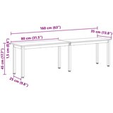  Klupa Prirodna 160 x 35 x 45 cm Čvrsto borovo drvo | shoptok.hr