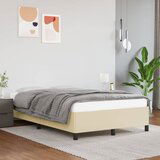 Maison Chic Posteljni okvir - Dvoposteljna postelja - Zakonska postelja krem 120x200 cm umetno usnje, (21692718) | Shoptok.si