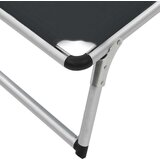  Sklopiva ležaljka s krovom od aluminija i tekstilena crna | shoptok.hr