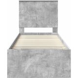  Krevetna konstrukcija s uzglavljem Betonska siva 75 x 190 cm | shoptok.hr