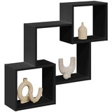 Maison Chic Stenska omarica - Zidna omarica 78x18x71 cm črna inženirski les iu954, (22063454) | Shoptok.si