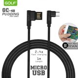 Golf mikro usb kabl 1m 90° GC-48m crni ( 00G98 ) cene