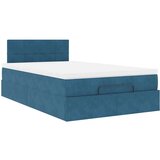 vidaXL Okvir kreveta s madracem tamnoplavi 120x200 cm baršunasti | shoptok.hr