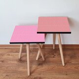 Hanah home 2Shp476 - pink pinkredwhite nesting table (2 pieces) | ePonuda.com