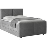 MID.YOU POSTELJA BOXSPRING 120 cm x 200 cm , les, kovina, umetna masa, tekstil svetlo siva | Shoptok.si