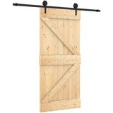  Klizna vrata s priborom za montažu 95 x 210 cm masivna borovina | shoptok.hr