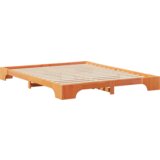  Krevet s daskama s pohranom Smeđa 160 x 220 cm Masivna borovina | shoptok.hr