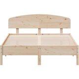  Okvir za krevet s uzglavljem 150 x 200 cm borovina | shoptok.hr