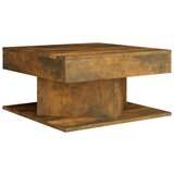 Maison Chic Klubska mizica - kavna mizica - Nizka mizica dimljeni hrast 57x57x30 cm konstruiran les, (21754117) Cene