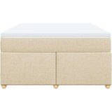  Krevet s oprugama i madracem krem 140 x 190 cm od tkanine | shoptok.hr