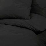  Set posteljine za poplun crni 200x200 cm pamučni | shoptok.hr