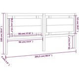  Uzglavlje za krevet 205 5 x 4 x 100 cm od masivne borovine | shoptok.hr