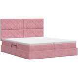  Krevet s od storage s uzglavljem Ružičasta 180 x 200 cm Baršun | shoptok.hr