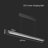 LED luster na sajli LED/36W/230V 3000/4000/6400K antracit | Eponuda.com