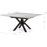 Marckeric Raztegljiva jedilna miza z dodatno ploščo s kamnito mizno ploščo 90x150 cm Arlene – | Shoptok.si