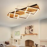 Nettlife lesena LED stropna svetilka, 70 cm, 46 W, zatemnilna, sodobna črna kvadratna zasnova, za dnevno sobo, spalnico, kuhinjo, hodnik ali pisarno, (5000491474) Cene