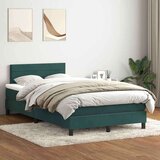 Box spring postelja z vzmetnico temno zelena 120x210 cm žamet, (21791308) | Shoptok.si