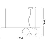 Ideal Lux led luster na sajli perline 2xG9/3W/230V zlatan | Eponuda.com