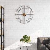 vidaXL Zidni sat crni Ø 60 cm željezni | shoptok.hr
