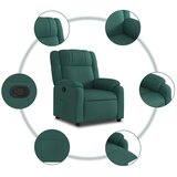  Naslonjač za noge tamnozelene tkanine - Tamnozelena 1 Ručno guranje unatrag Ne | shoptok.hr