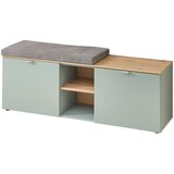 XORA garderobna klop žajbljevo zelena, hrast artisan | Shoptok.si