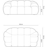 Micadoni Home Bež žametna sedežna garnitura 214 cm Diana – | Shoptok.si