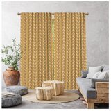 Cipcici set od 2 senf žute zavjese, 260 x 140 cm Cijene