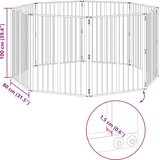  Vrata za pse 8 pcs Crna 80 x 100 cm Cinkani čelik | shoptok.hr