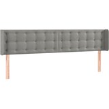  Uzglavlje s ušima svjetlosivo 163x16x78/88 cm baršunasto | shoptok.hr
