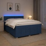  Boxspring krevet s madracem Plava 140 x 190 cm Tkanina - Plava 140 x 190 cm Prošiveno gumbima Cijene