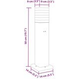  Vanjske podne svjetiljke s utičnicom 3kom crne 50cm aluminijske | shoptok.hr