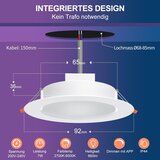 DUSKTEC 68-85mm 4KOS rgb vgradne pametne led točkovne luči z alexa podporo - 7 w, 2700–6000 k odprta embalaža | Shoptok.si