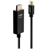 priključni kabel Mini DisplayPort utikač, HDMI-A utikač 2 m crna 40922 DisplayPort kabel
