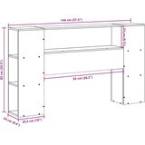 vidaXL Uzglavlje sa spremištem 140 cm od masive borovine | shoptok.hr