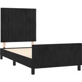  Posteljni okvir z vzglavjem črn 80x200 cm žamet, (20794851) | Shoptok.si