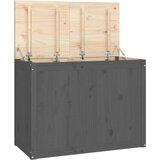 vidaXL Zaboj za perilo siv 88,5x44x66 cm trdna borovina | Shoptok.si